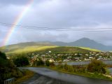 Regenbogen über Bjervik