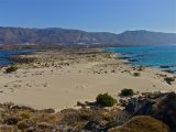 Blick auf den Strand von Elafonisi (Kreta)